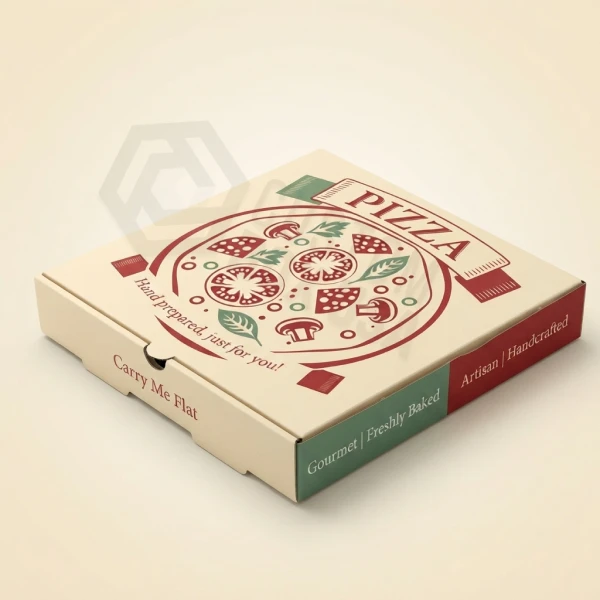 black pizza box