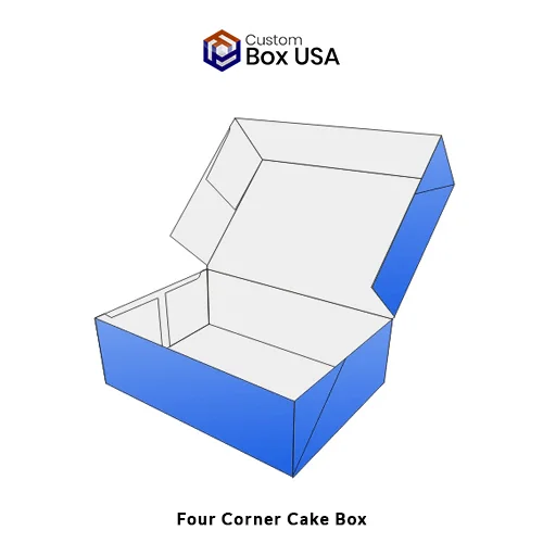 four corner cake box