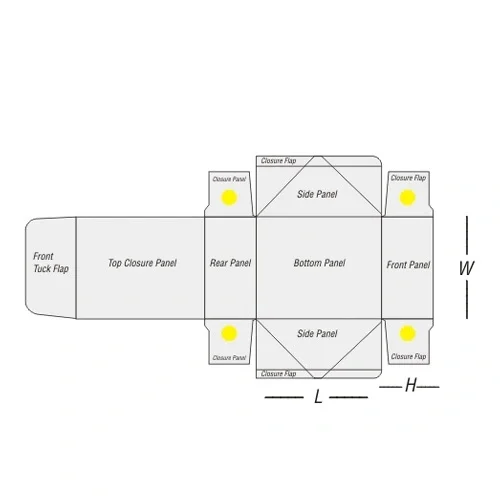 four corner with display lid box