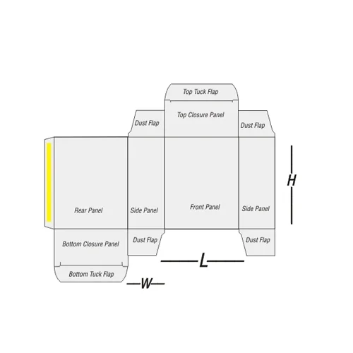 reverse tuck end sizes
