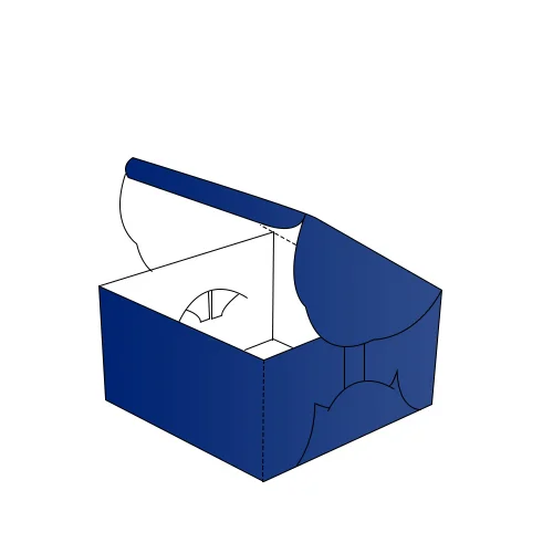 self lock cake box template