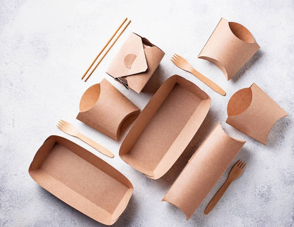 Eco friendly fast food containers and French fries boxes