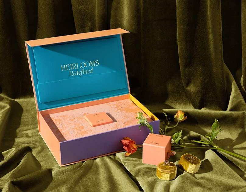 gold shipping boxes