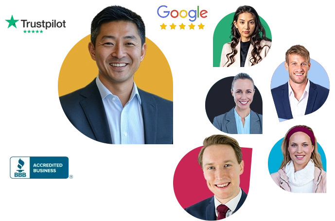 Client testimonials collage